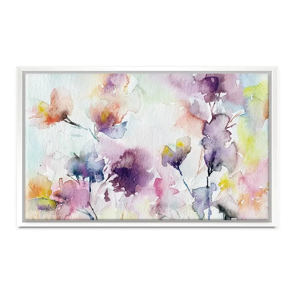 Delicate Floral Watercolour Canvas Print Delicate Floral Watercolour Canvas Print wall art product Oaurea / Shutterstock