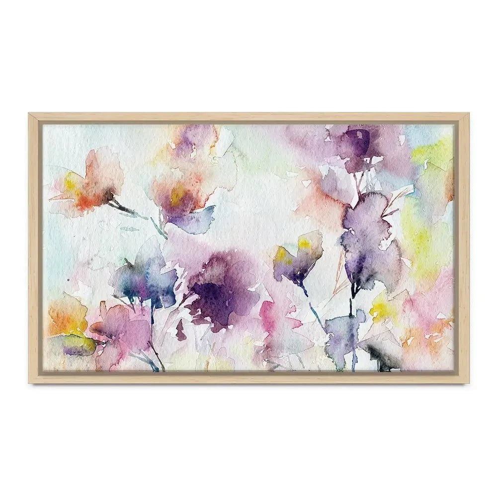 Delicate Floral Watercolour Canvas Print Delicate Floral Watercolour Canvas Print wall art product Oaurea / Shutterstock