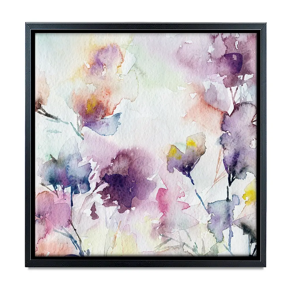 Delicate Floral Watercolour Square Canvas Print Delicate Floral Watercolour Square Canvas Print wall art product Oaurea / Shutterstock