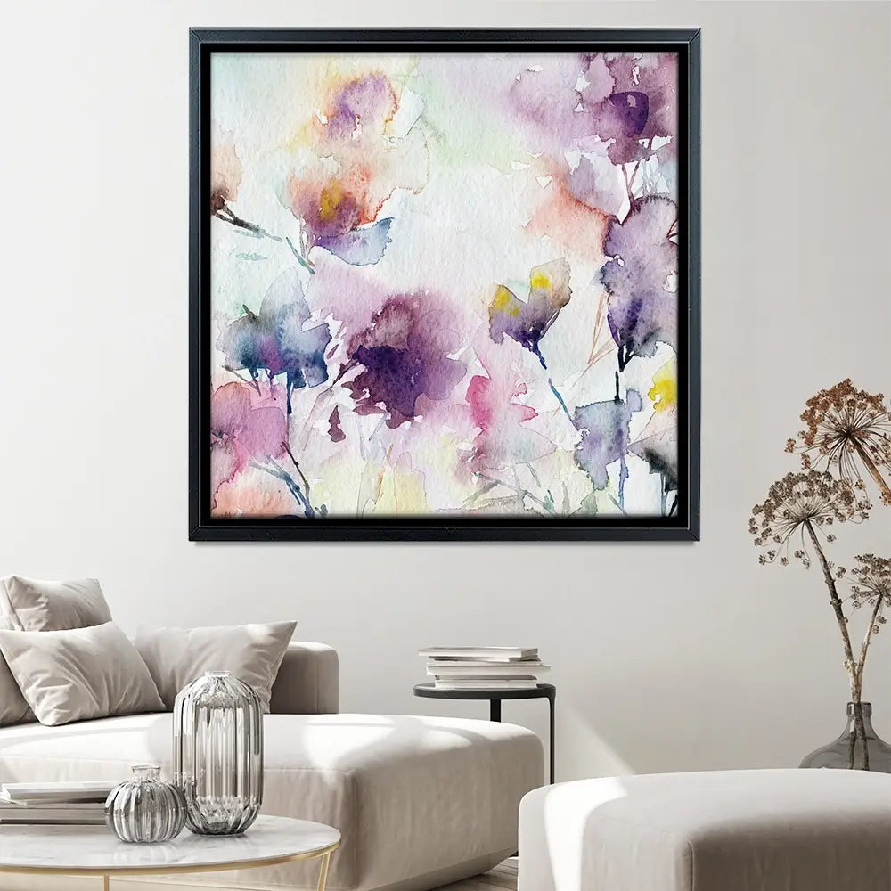 Delicate Floral Watercolour Square Canvas Print Delicate Floral Watercolour Square Canvas Print wall art product Oaurea / Shutterstock