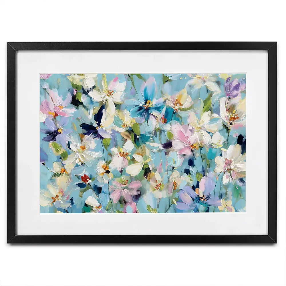 Delicate Flowers Framed Art Print Delicate Flowers Framed Art Print wall art product IAmHomeStudio