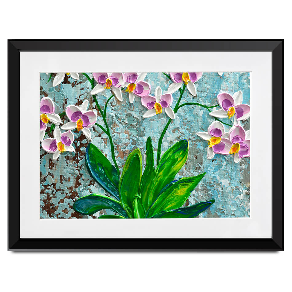 Delicate Orchids Framed Art Print Delicate Orchids Framed Art Print wall art product Olga Tkachyk