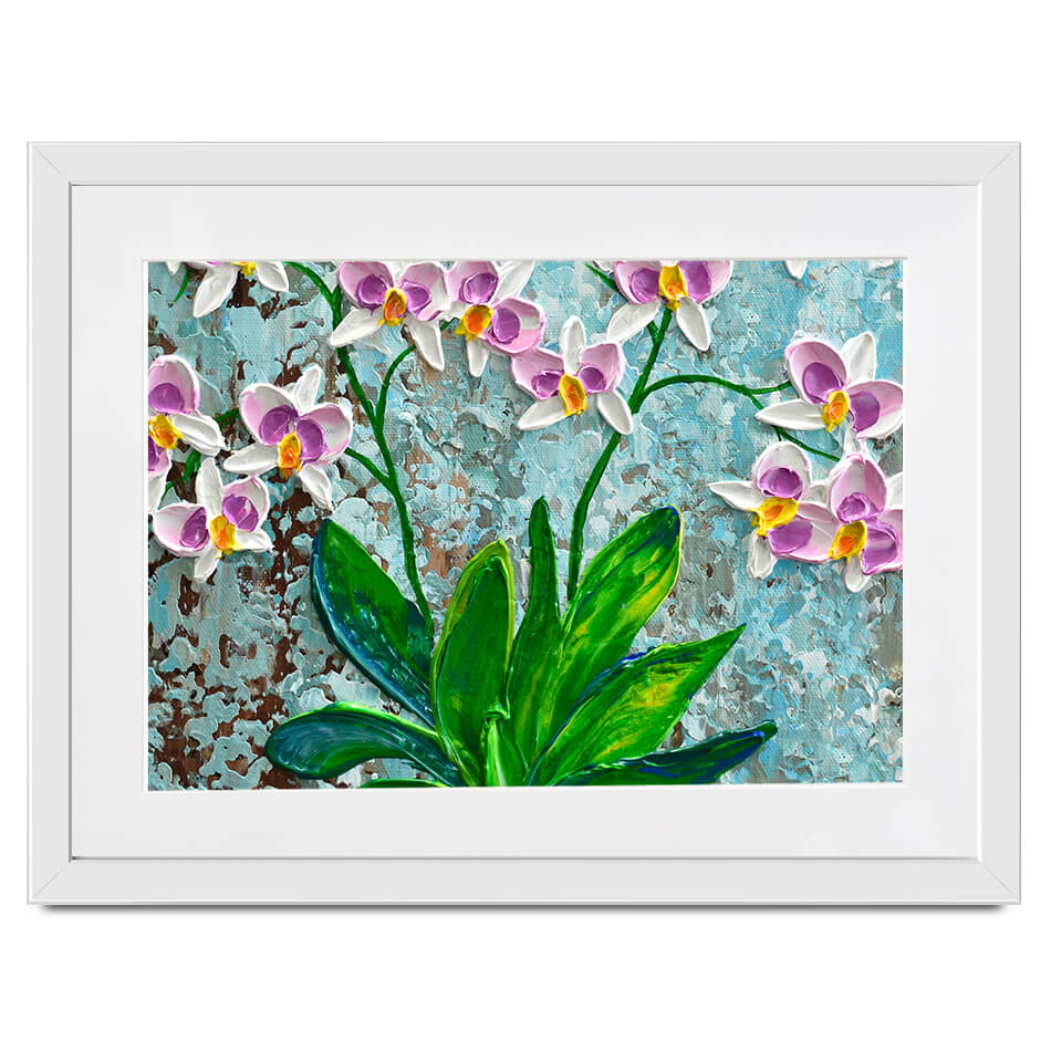 Delicate Orchids Framed Art Print Delicate Orchids Framed Art Print wall art product Olga Tkachyk