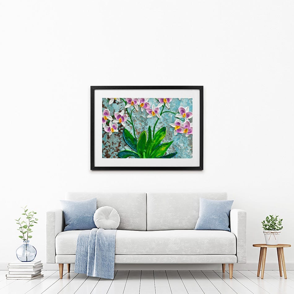 Delicate Orchids Framed Art Print wall art product Olga Tkachyk