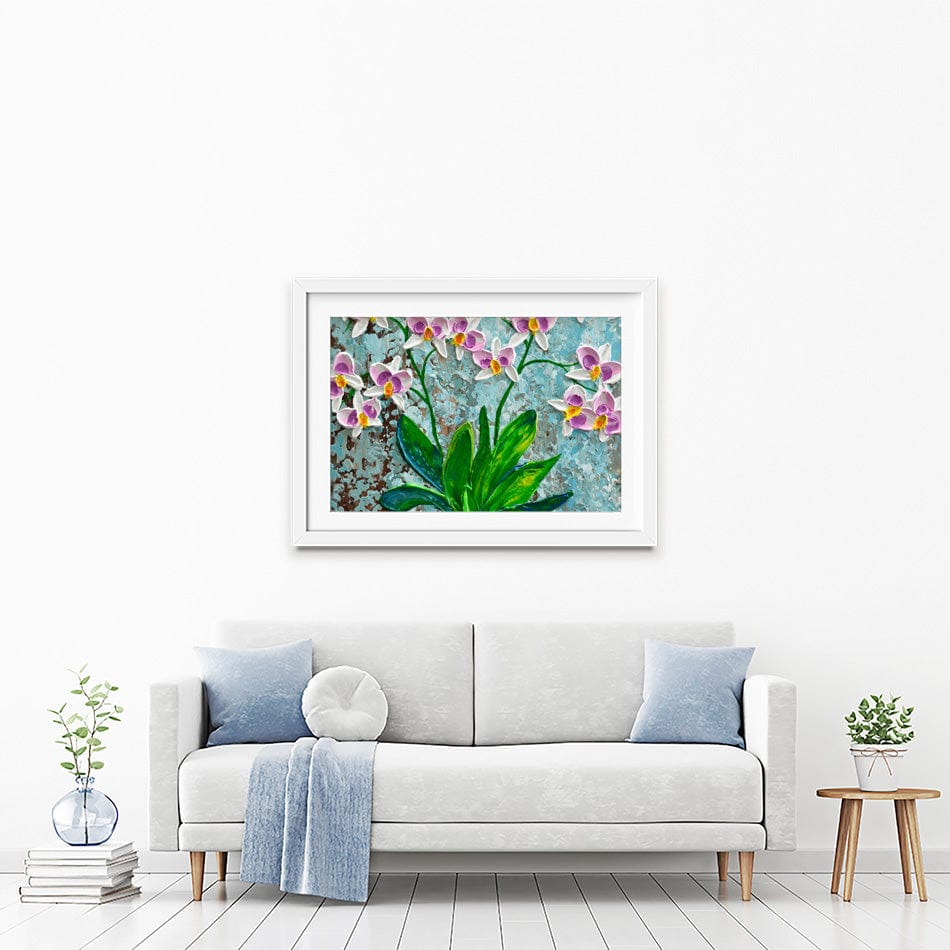 Delicate Orchids Framed Art Print wall art product Olga Tkachyk