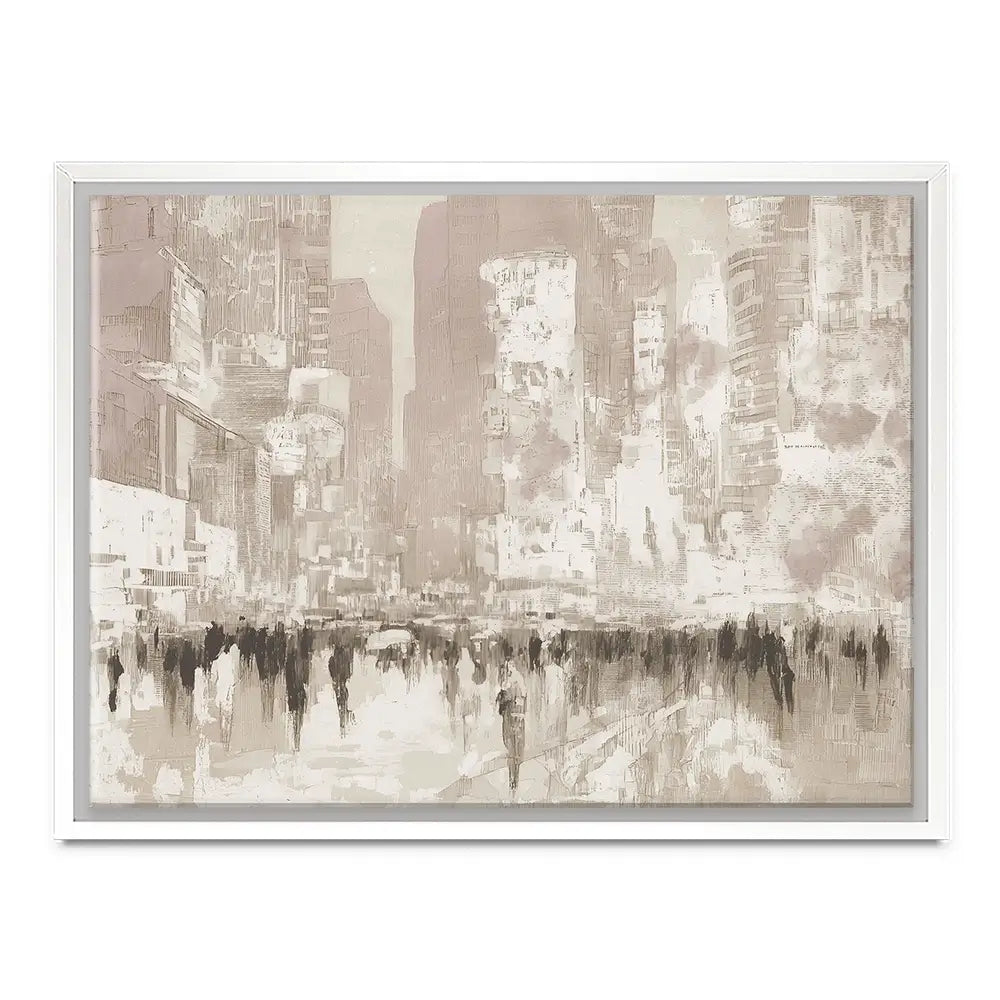 Dense Avenue In Vapor Canvas Print Dense Avenue In Vapor Canvas Print wall art product Chromatic Storm Studio