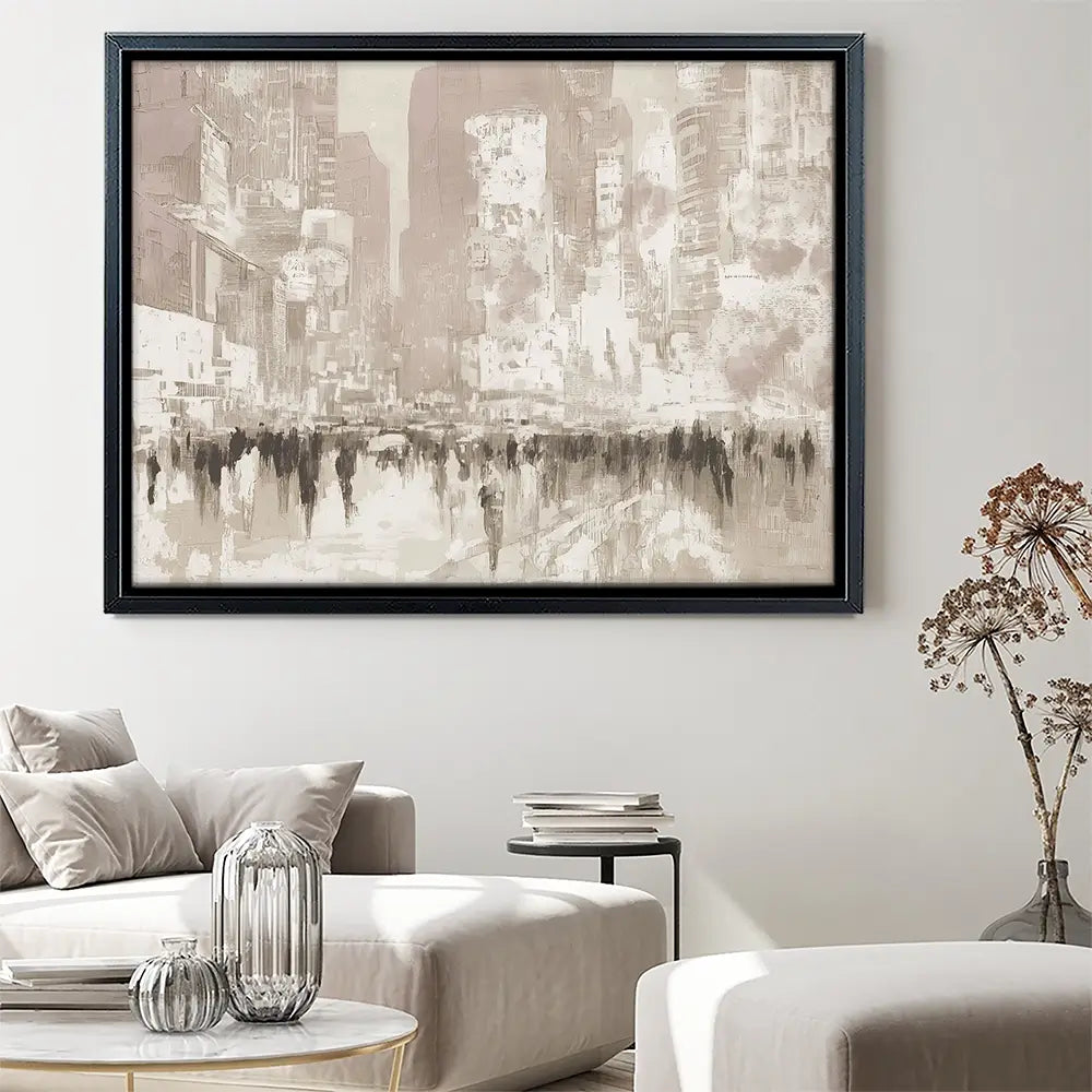 Dense Avenue In Vapor Canvas Print Dense Avenue In Vapor Canvas Print wall art product Chromatic Storm Studio