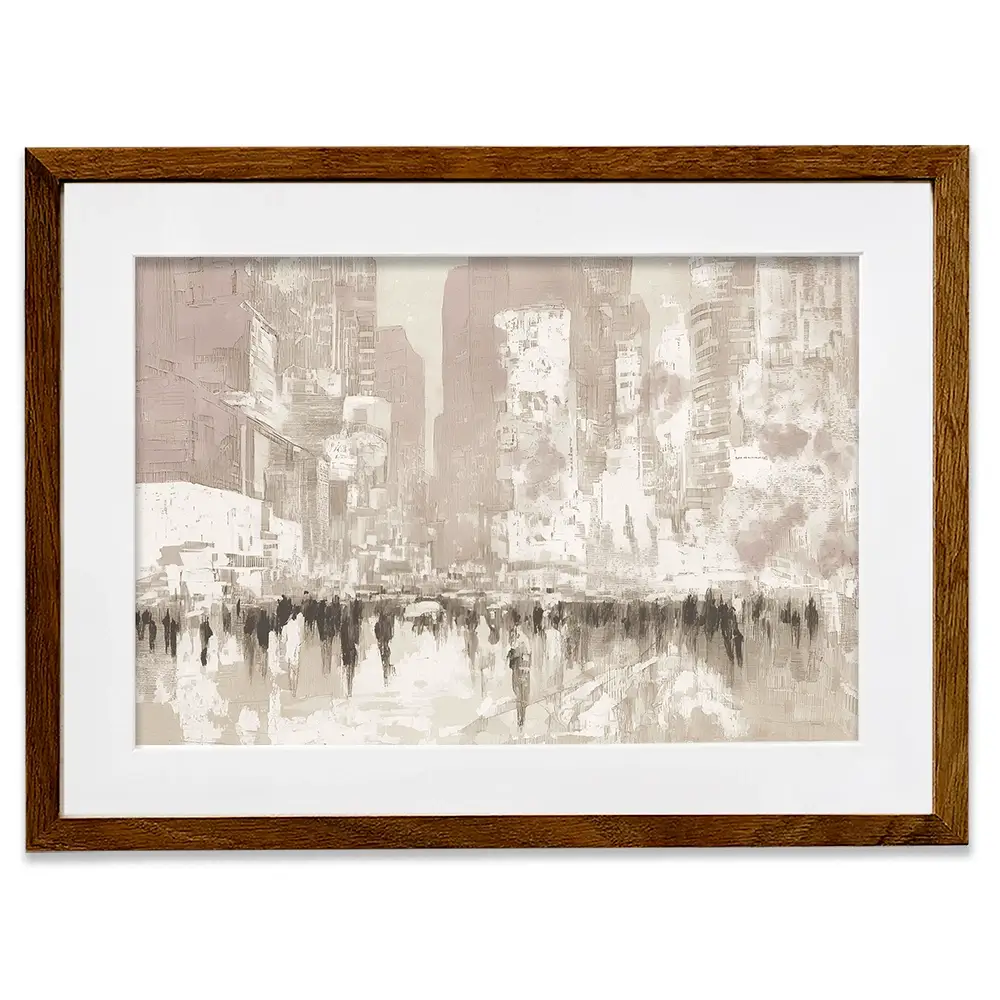 Dense Avenue In Vapor Framed Art Print Dense Avenue In Vapor Framed Art Print wall art product Chromatic Storm Studio