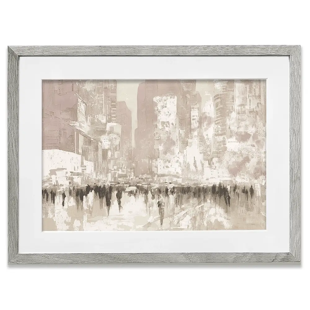 Dense Avenue In Vapor Framed Art Print Dense Avenue In Vapor Framed Art Print wall art product Chromatic Storm Studio