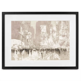 Dense Avenue In Vapor Framed Art Print Dense Avenue In Vapor Framed Art Print wall art product Chromatic Storm Studio
