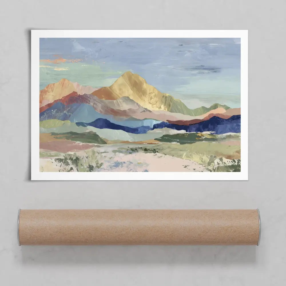 Desert Basin Sunset Vista Art Print Desert Basin Sunset Vista Art Print wall art product Chromatic Storm Studio
