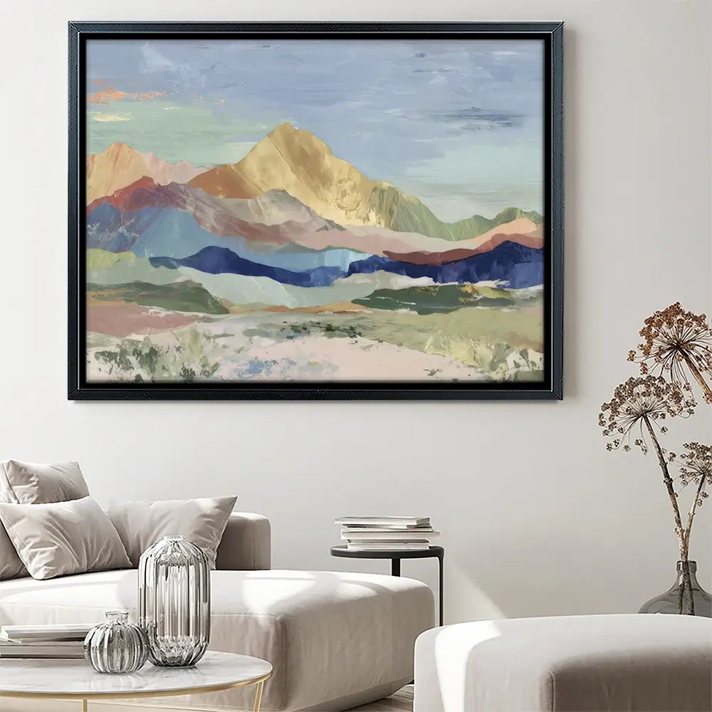 Desert Basin Sunset Vista Canvas Print Desert Basin Sunset Vista Canvas Print wall art product Chromatic Storm Studio