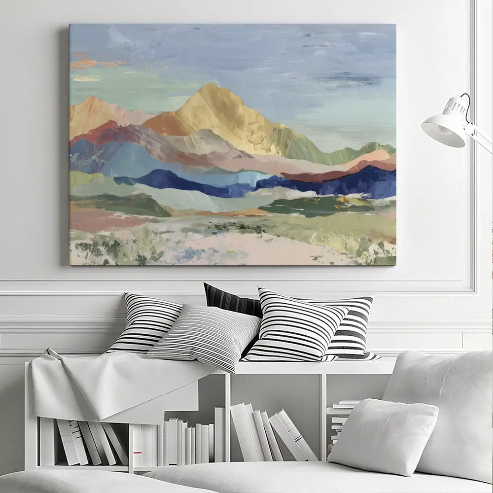 Desert Basin Sunset Vista Canvas Print Desert Basin Sunset Vista Canvas Print wall art product Chromatic Storm Studio
