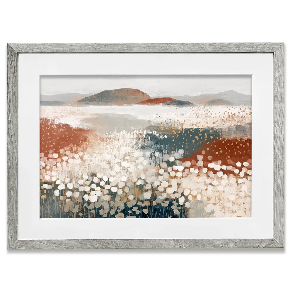 Desert Wildflowers After Rain Framed Art Print Desert Wildflowers After Rain Framed Art Print wall art product Chromatic Storm Studio
