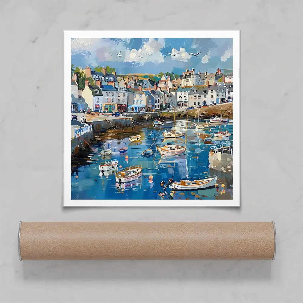 Devon Harbour Square Art Print Devon Harbour Square Art Print wall art product David Alexander Elder