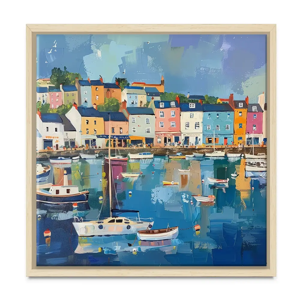 Devon Town Harbour Canvas Print Devon Town Harbour Canvas Print wall art product David Alexander Elder