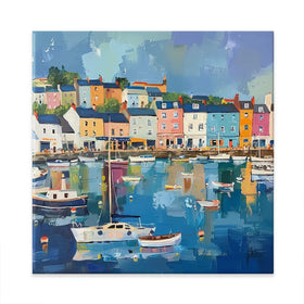 Devon Town Harbour Canvas Print Devon Town Harbour Canvas Print wall art product David Alexander Elder