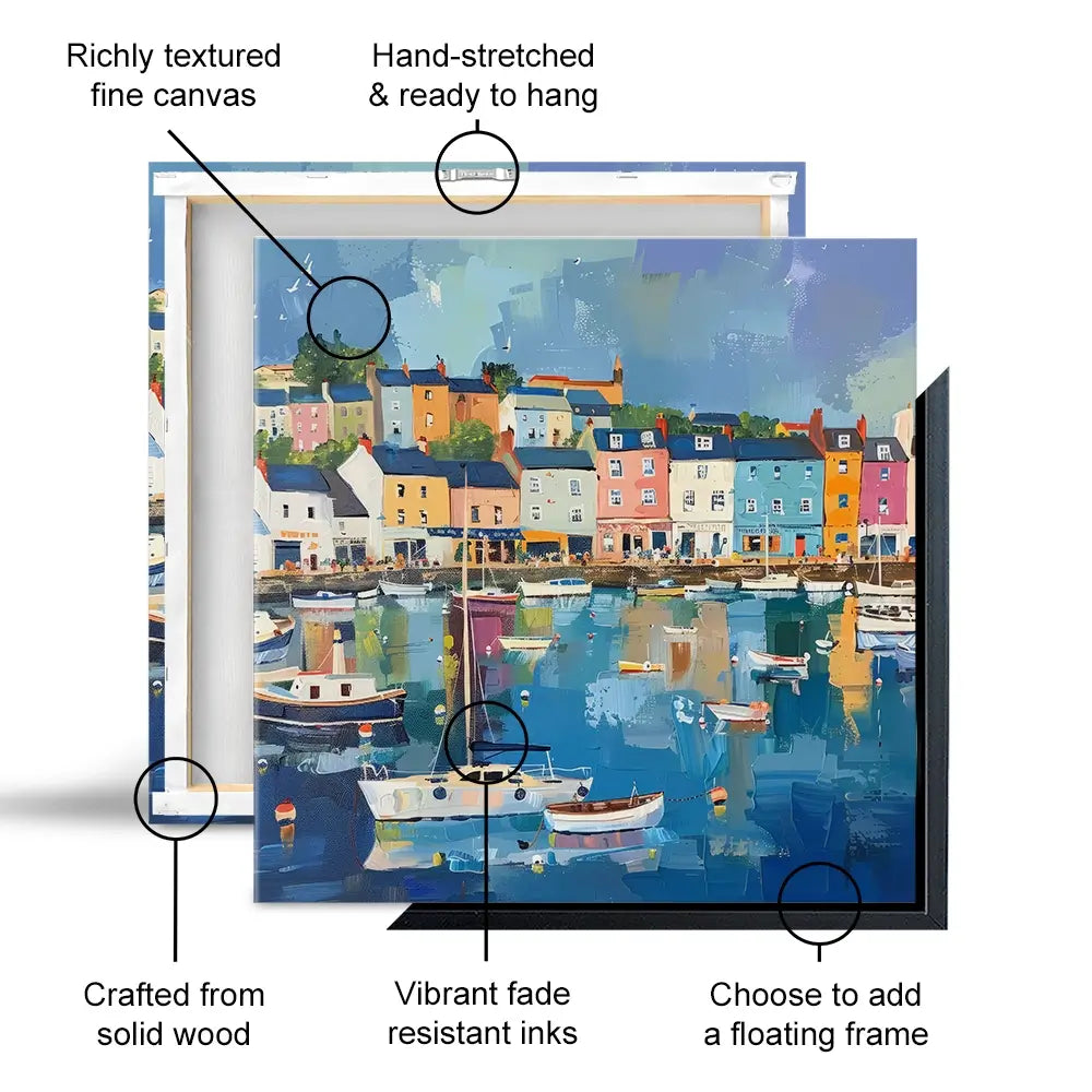 Devon Town Harbour Canvas Print Devon Town Harbour Canvas Print wall art product David Alexander Elder