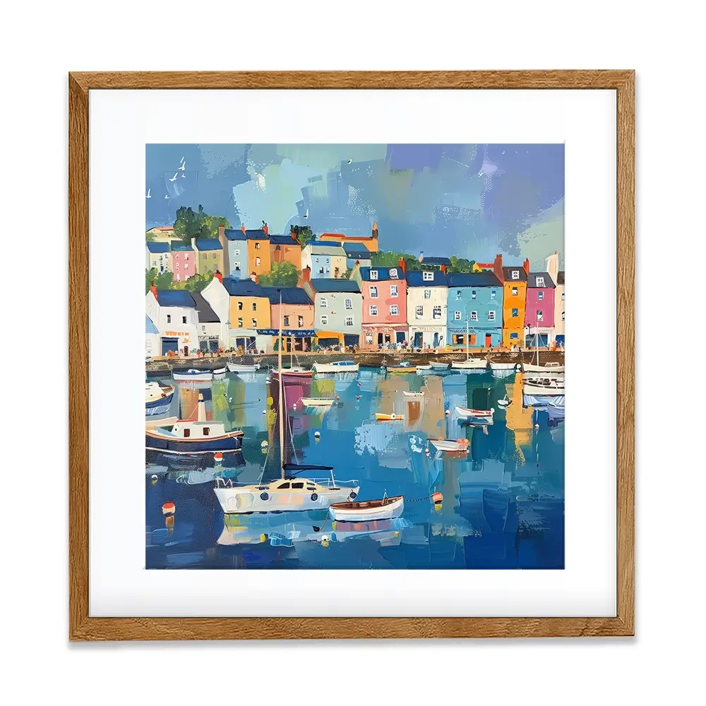 Devon Town Harbour Framed Art Print Devon Town Harbour Framed Art Print wall art product David Alexander Elder