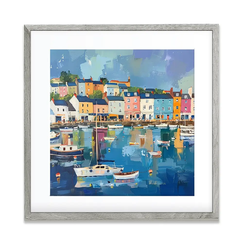 Devon Town Harbour Framed Art Print Devon Town Harbour Framed Art Print wall art product David Alexander Elder