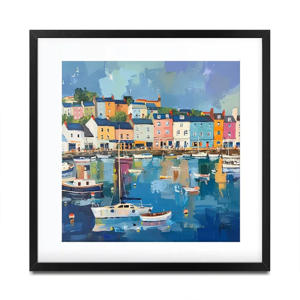 Devon Town Harbour Framed Art Print Devon Town Harbour Framed Art Print wall art product David Alexander Elder