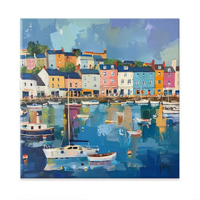 Devon Town Harbour Oversized Canvas Print Devon Town Harbour Oversized Canvas Print wall art product Art Print Shop