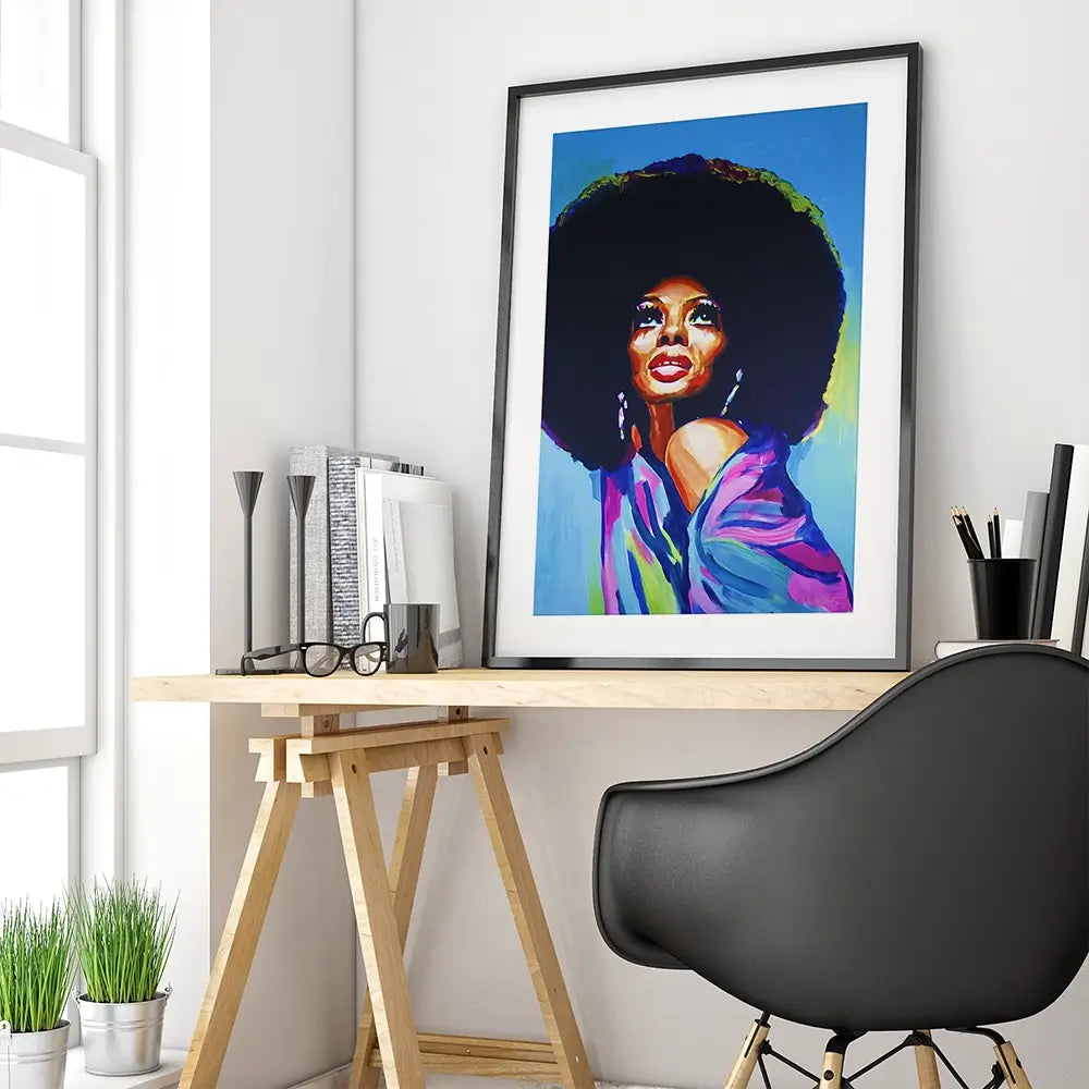 Diana Ross The Boss Framed Art Print Diana Ross The Boss Framed Art Print wall art product Juliet Stockton