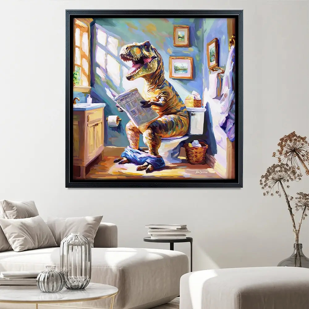 Dino's Daily Dose of Humour Canvas Print Dino's Daily Dose of Humour Canvas Print wall art product Leon Devenice