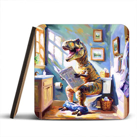 Dino's Daily Dose of Humour Coaster Set Dino's Daily Dose of Humour Coaster Set wall art product Leon Devenice
