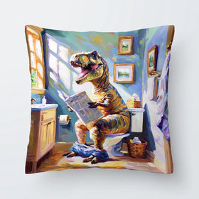 Dino's Daily Dose of Humour Cushion Dino's Daily Dose of Humour Cushion wall art product Leon Devenice