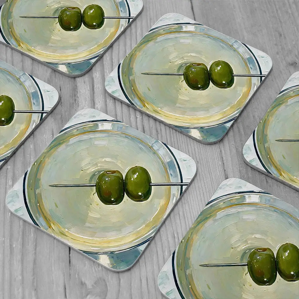 Dirty Martini Cocktail Coaster Set Dirty Martini Cocktail Coaster Set wall art product David Alexander Elder