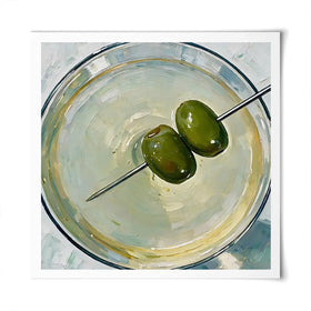 Dirty Martini Cocktail Square Art Print Dirty Martini Cocktail Square Art Print wall art product David Alexander Elder