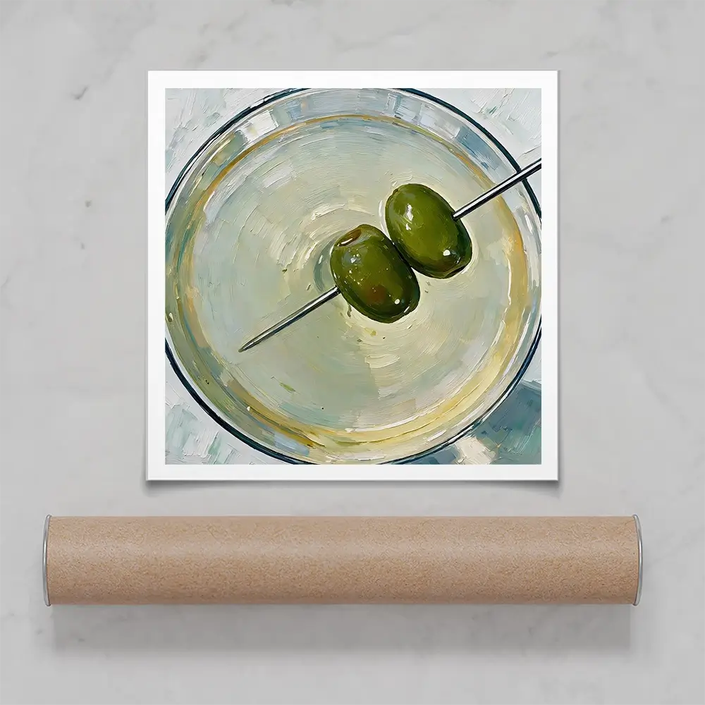 Dirty Martini Cocktail Square Art Print Dirty Martini Cocktail Square Art Print wall art product David Alexander Elder