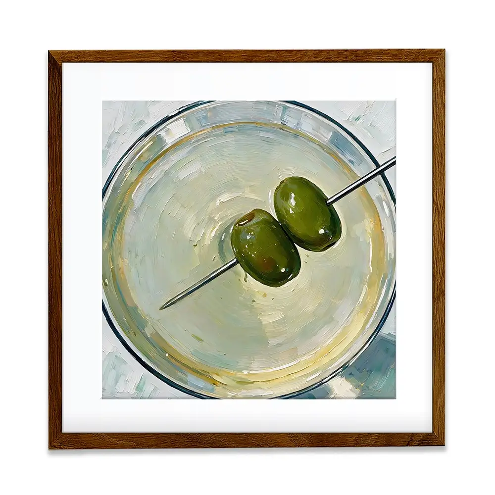 Dirty Martini Cocktail Square Framed Art Print Dirty Martini Cocktail Square Framed Art Print wall art product David Alexander Elder