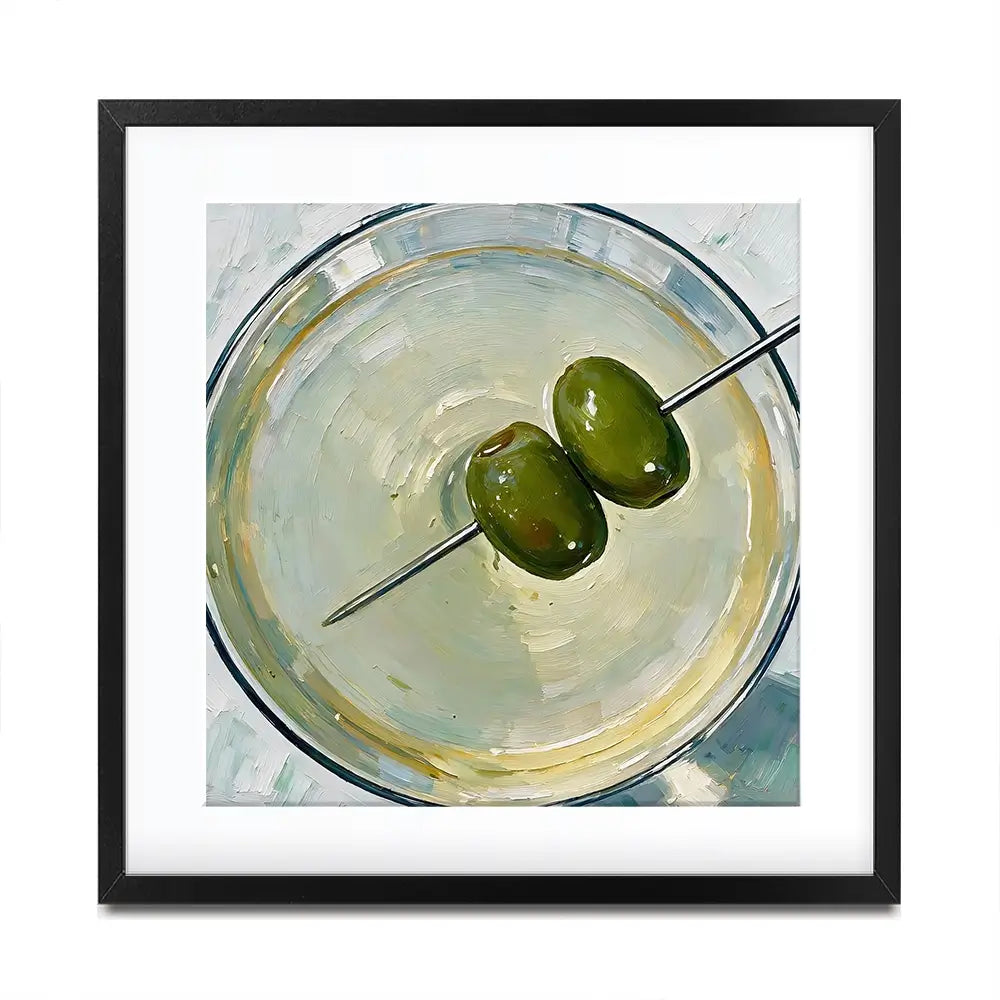 Dirty Martini Cocktail Square Framed Art Print Dirty Martini Cocktail Square Framed Art Print wall art product David Alexander Elder