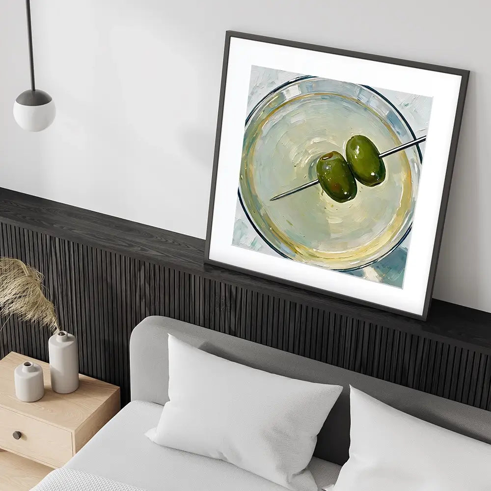 Dirty Martini Cocktail Square Framed Art Print Dirty Martini Cocktail Square Framed Art Print wall art product David Alexander Elder