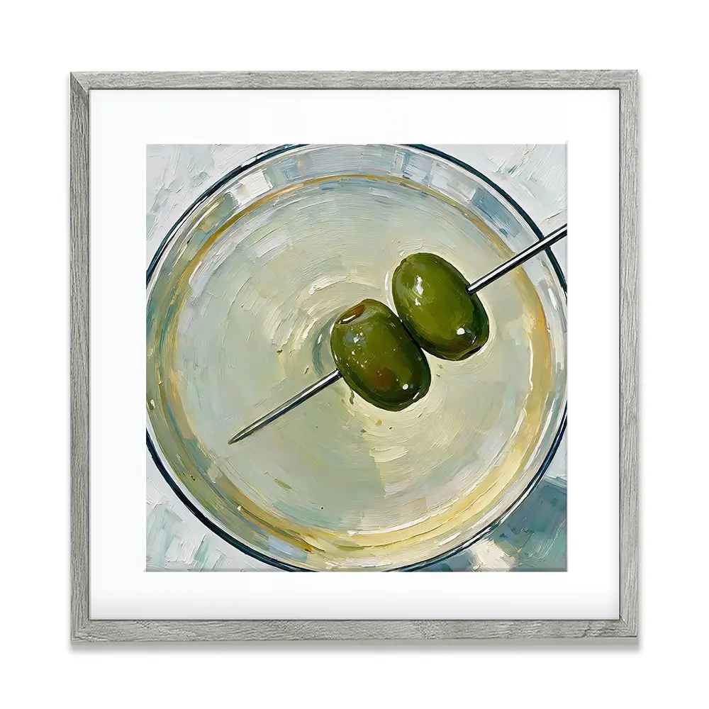 Dirty Martini Cocktail Square Framed Art Print Dirty Martini Cocktail Square Framed Art Print wall art product David Alexander Elder