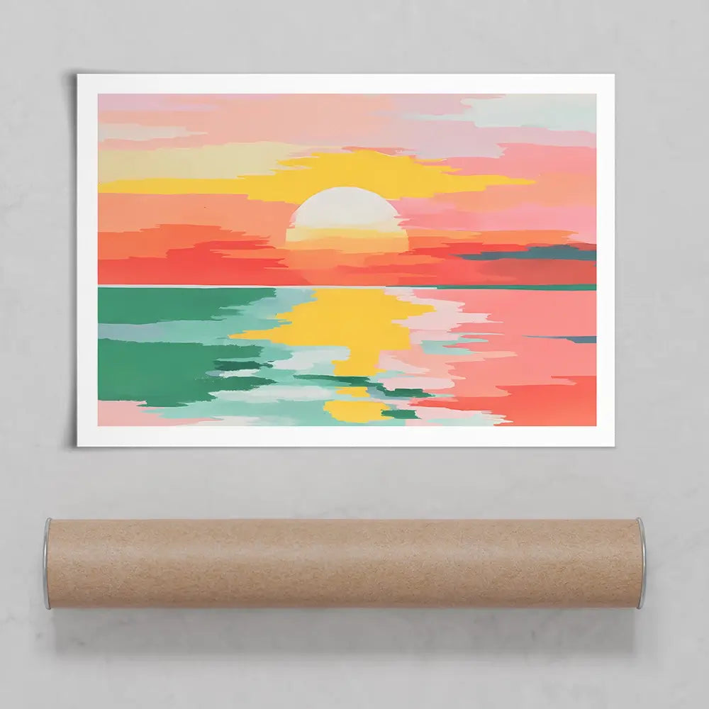Disappearing Sun Art Print Disappearing Sun Art Print wall art product IAmHomeStudio