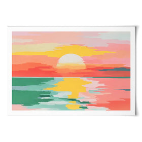 Disappearing Sun Art Print Disappearing Sun Art Print wall art product IAmHomeStudio