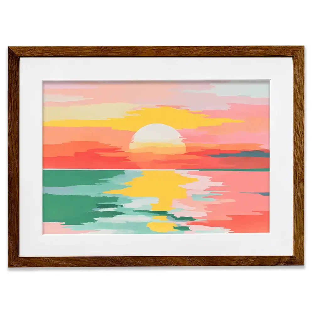 Disappearing Sun Framed Art Print Disappearing Sun Framed Art Print wall art product IAmHomeStudio