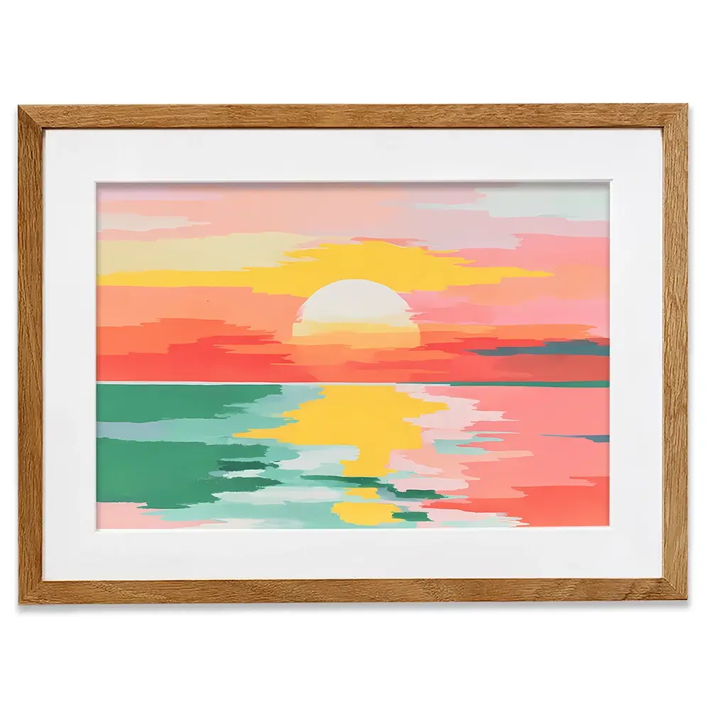 Disappearing Sun Framed Art Print Disappearing Sun Framed Art Print wall art product IAmHomeStudio