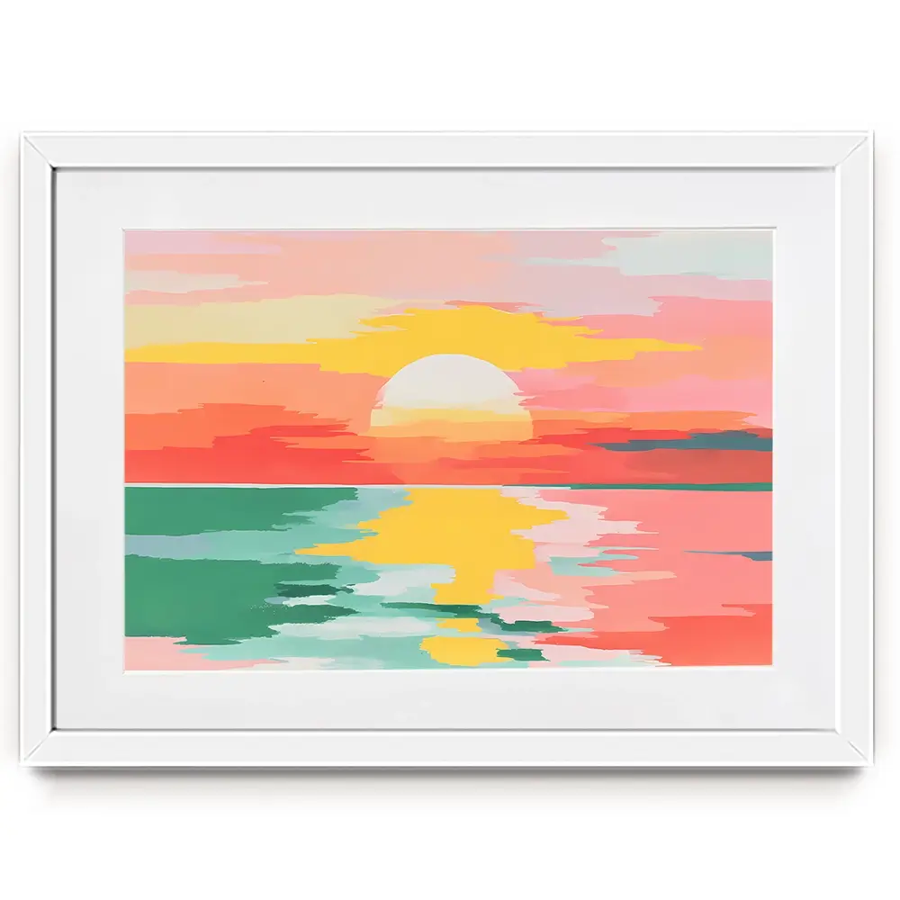 Disappearing Sun Framed Art Print Disappearing Sun Framed Art Print wall art product IAmHomeStudio