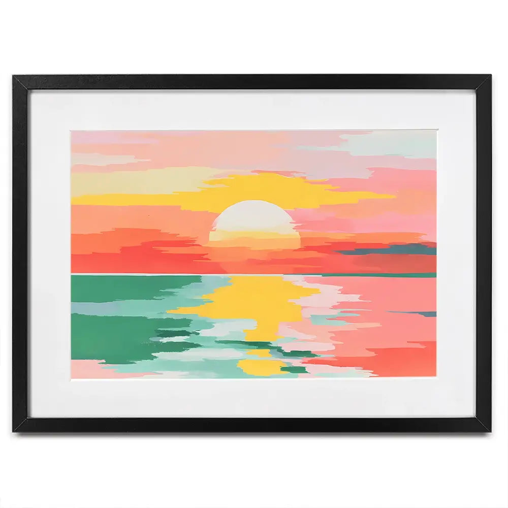 Disappearing Sun Framed Art Print Disappearing Sun Framed Art Print wall art product IAmHomeStudio