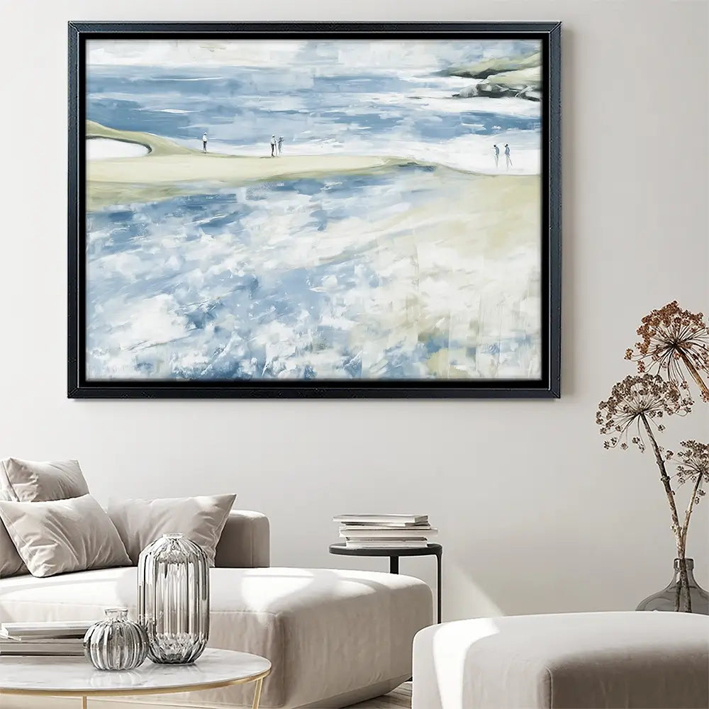 Distant Figures At The Tideline Canvas Print Distant Figures At The Tideline Canvas Print wall art product Chromatic Storm Studio