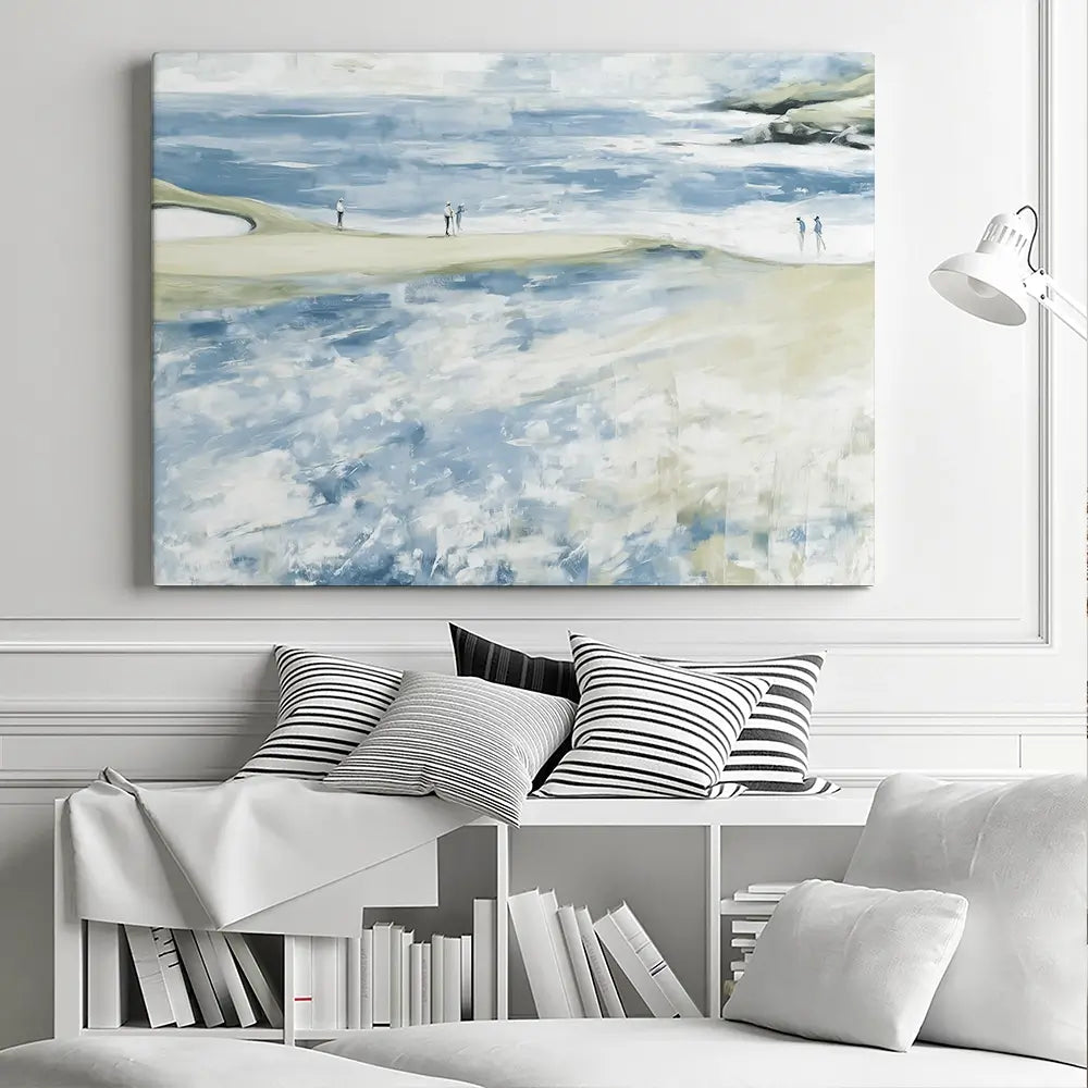 Distant Figures At The Tideline Canvas Print Distant Figures At The Tideline Canvas Print wall art product Chromatic Storm Studio