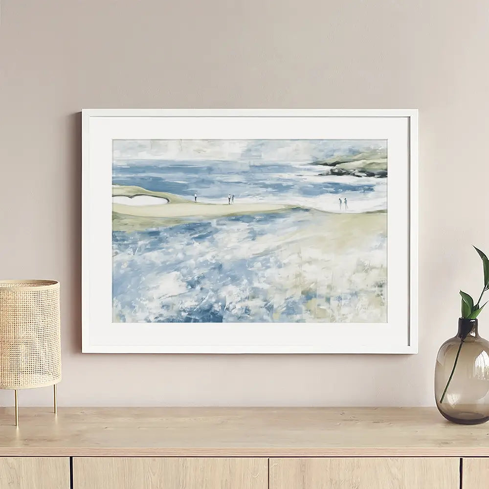 Distant Figures At The Tideline Framed Art Print Distant Figures At The Tideline Framed Art Print wall art product Chromatic Storm Studio