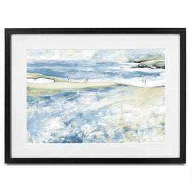 Distant Figures At The Tideline Framed Art Print Distant Figures At The Tideline Framed Art Print wall art product Chromatic Storm Studio