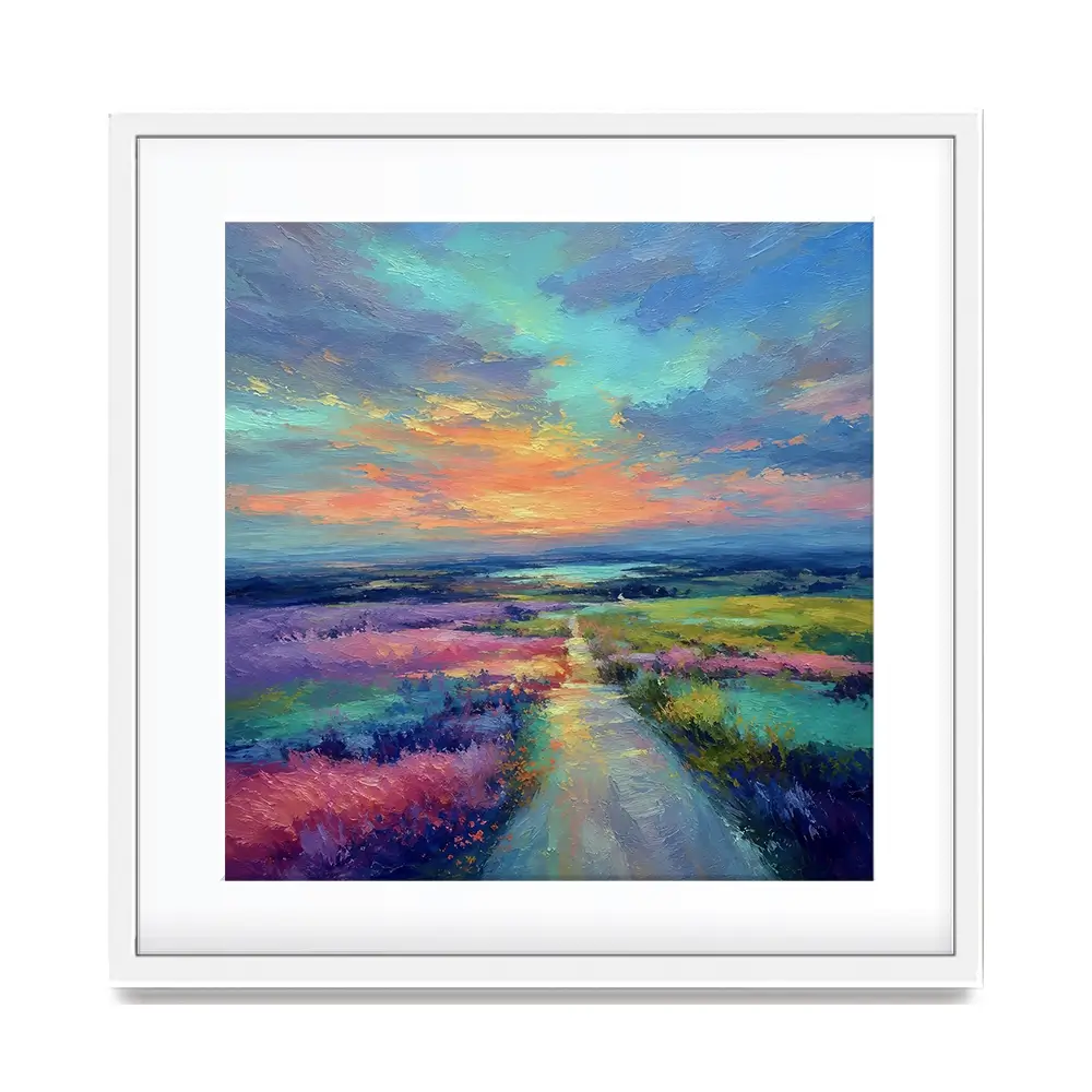 Distant Lake Square Framed Art Print Distant Lake Square Framed Art Print wall art product David Alexander Elder