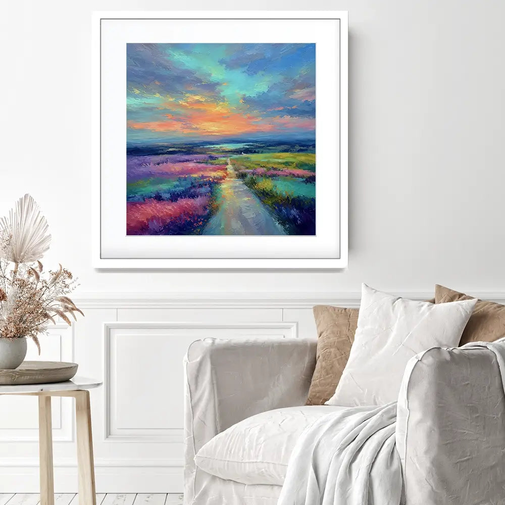 Distant Lake Square Framed Art Print Distant Lake Square Framed Art Print wall art product David Alexander Elder
