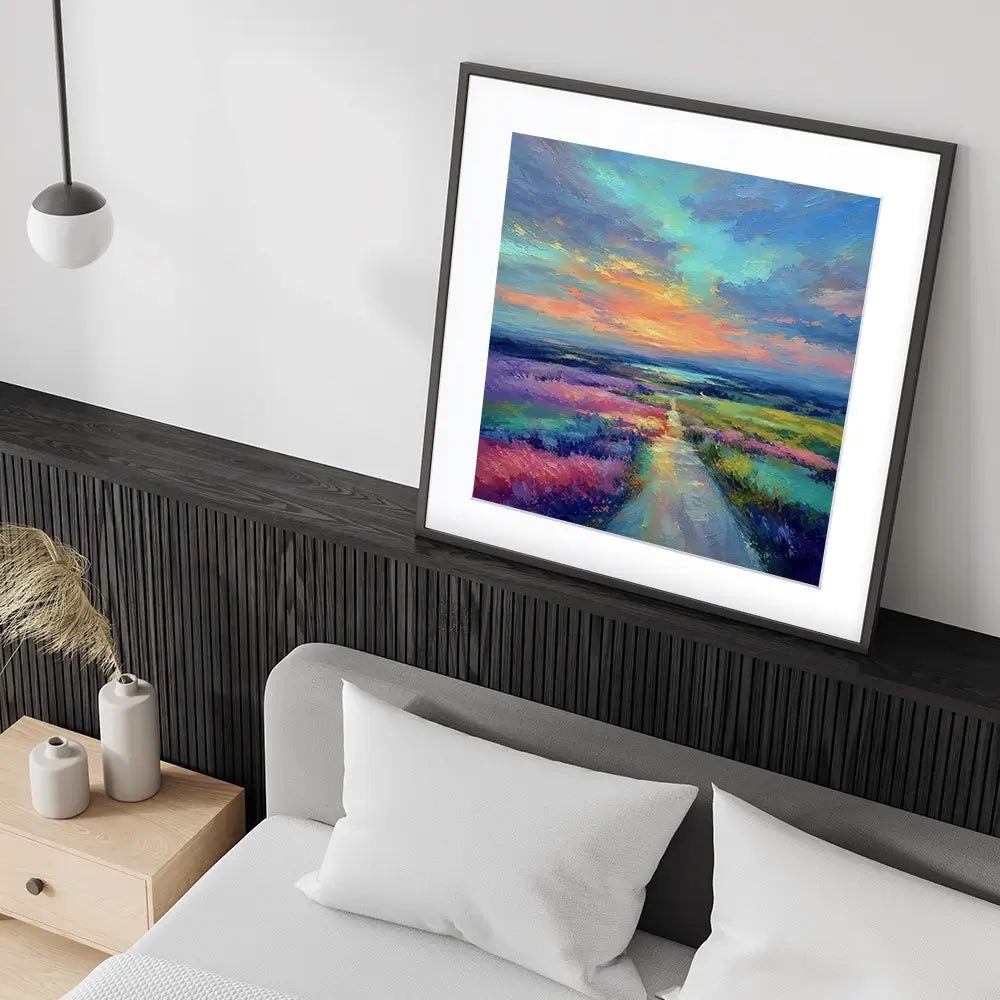Distant Lake Square Framed Art Print Distant Lake Square Framed Art Print wall art product David Alexander Elder